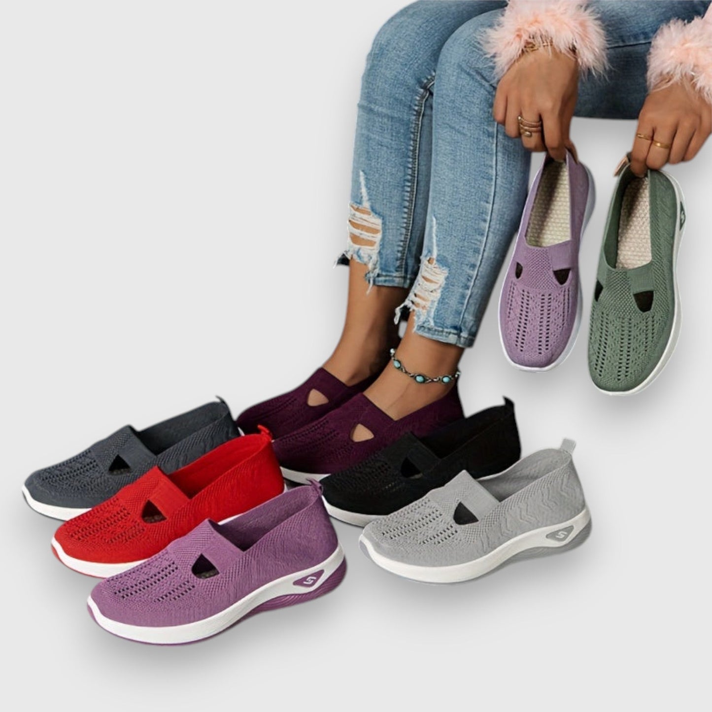 Greta – Ortopedyczne Sneakersy Slip-On